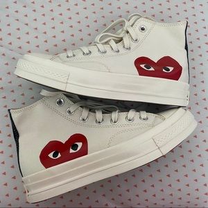 cdg comme des garcons high top converse